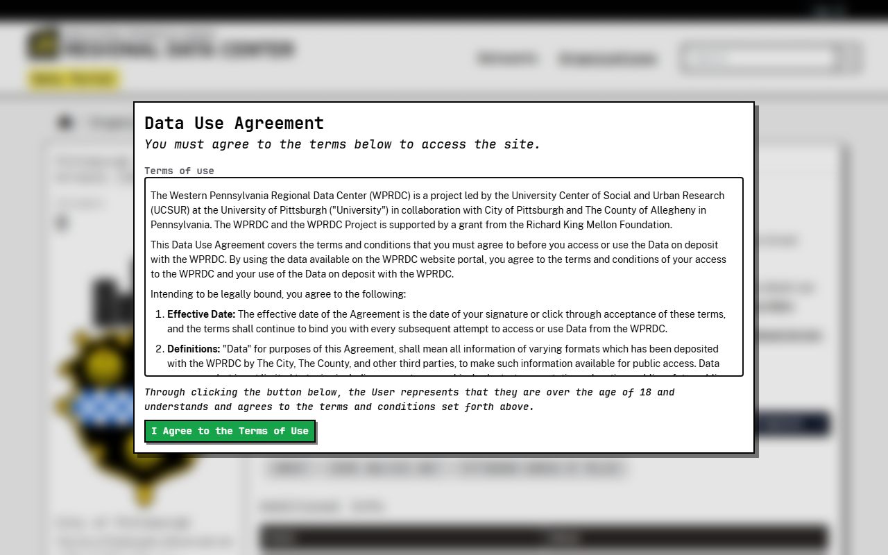 Pittsburgh recent arrests data portal