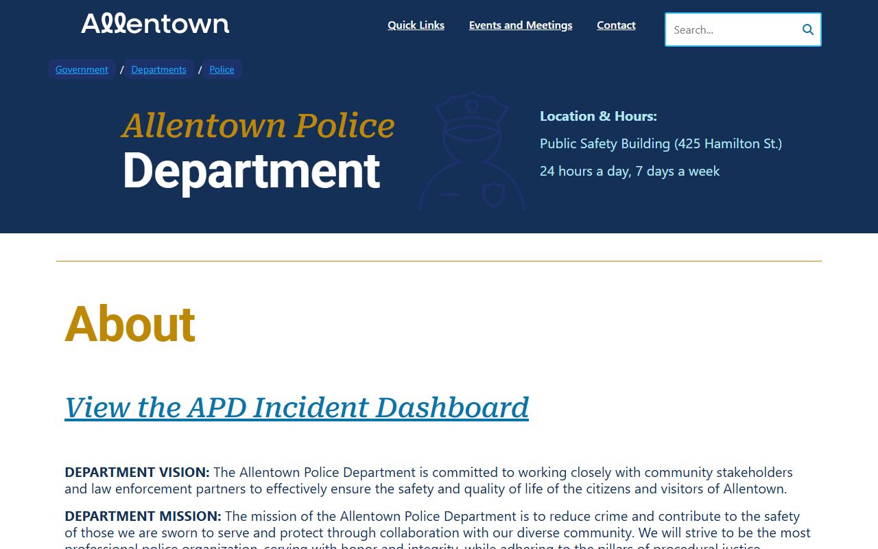 Allentown recent arrests police department