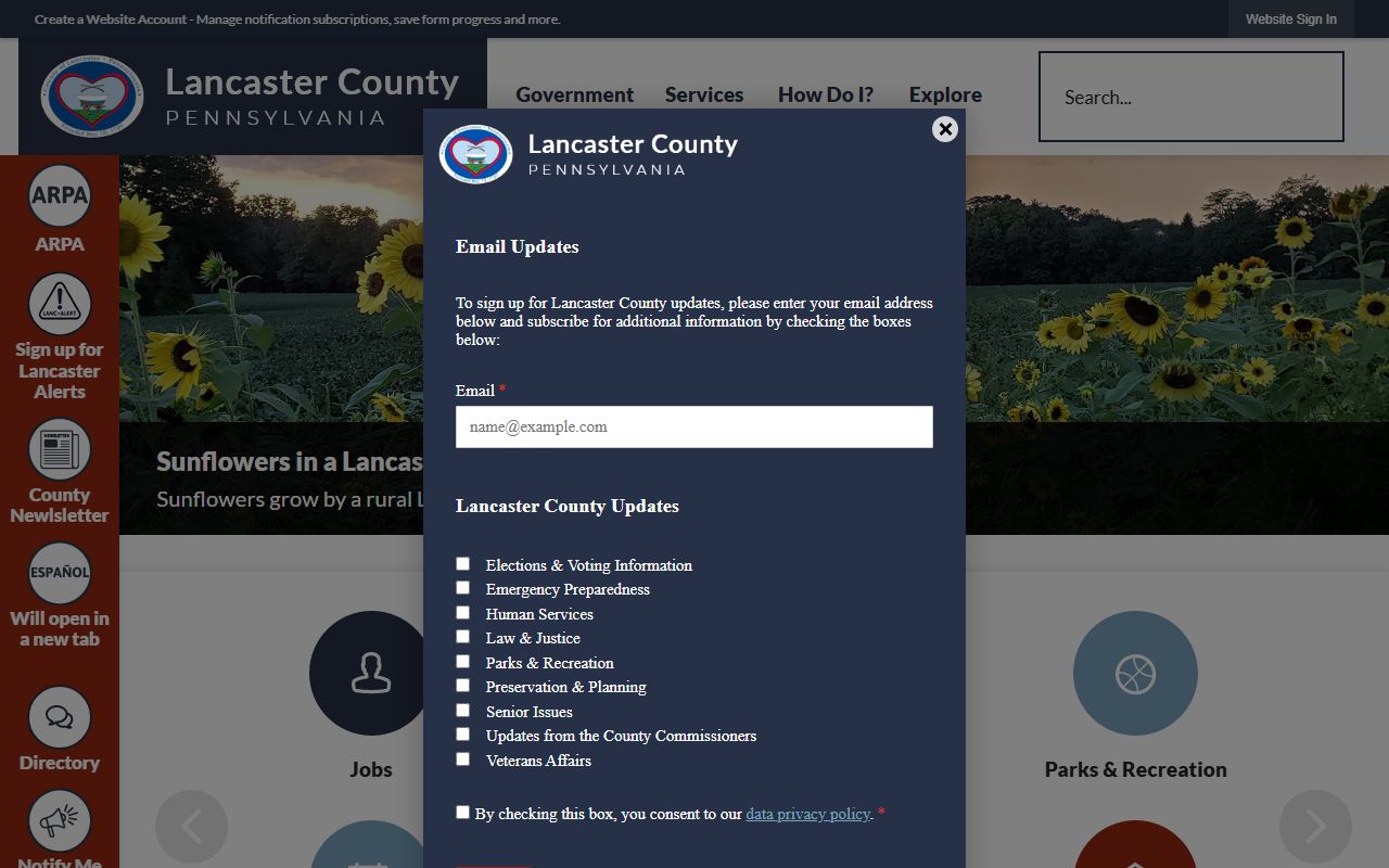 Lancaster County recent arrests county government site