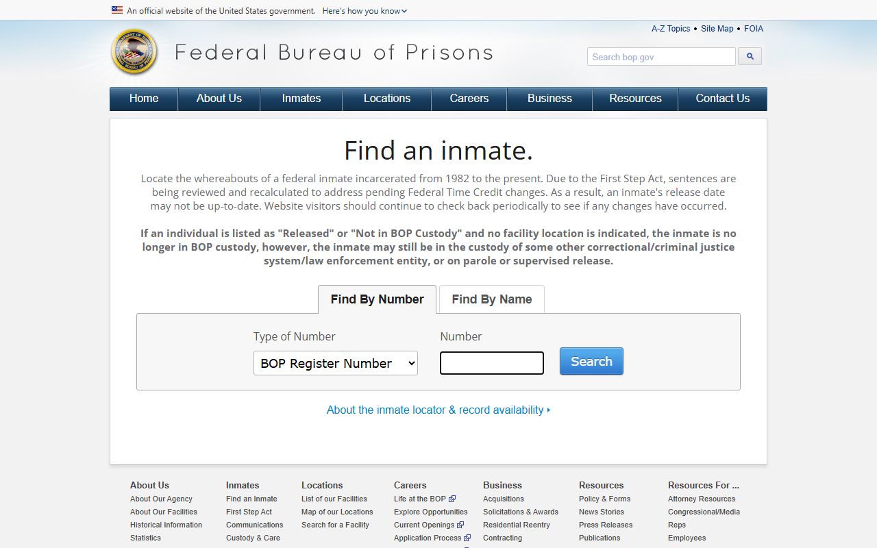 Federal BOP inmate locator for McKean County recent arrests